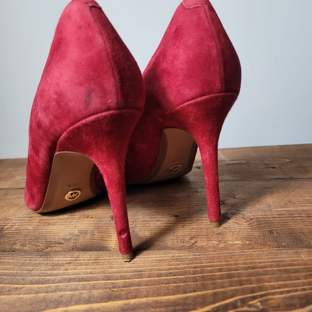 Michael Kors Suede Pointed Toe High Heel Dress Shoe Womens Size 9.5 Medium - Picture 5 of 7